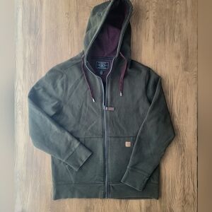 Men's Green G.H. Bass & Co Heavy Weight Zip Up Hoodie